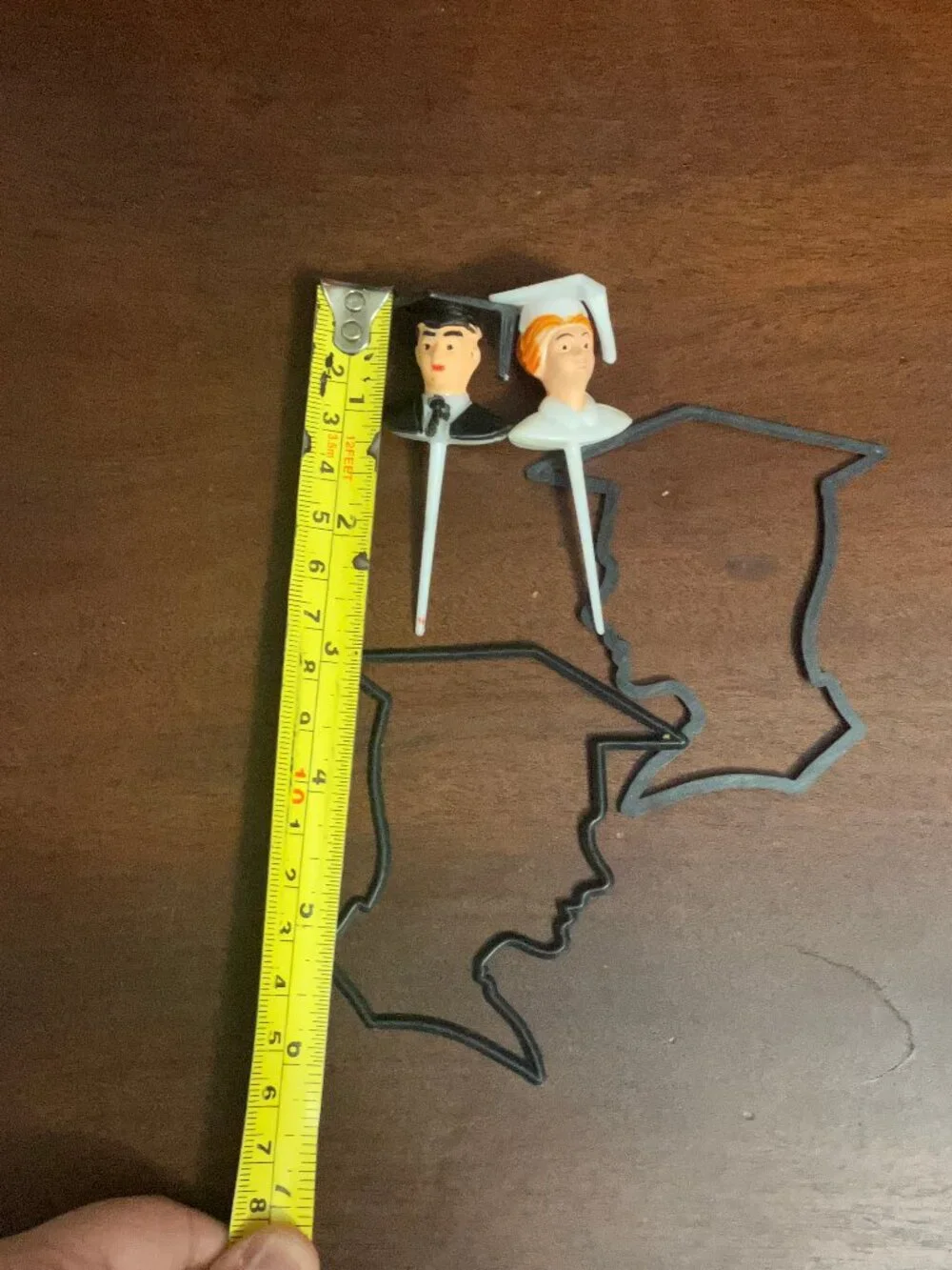 Set of 4 Vintage Graduation Cake / Cupcake Toppers Boy & Girl